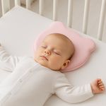 Almohada para Bebé de Memory Foam Rosa