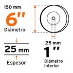 Piedra Esmeril De 6 Plg Grano 60 X 1 - Truper