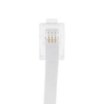 Cable de Telefónico con Conector RJ11 10 Mt de 4 Conductores Blanco 15.24 M