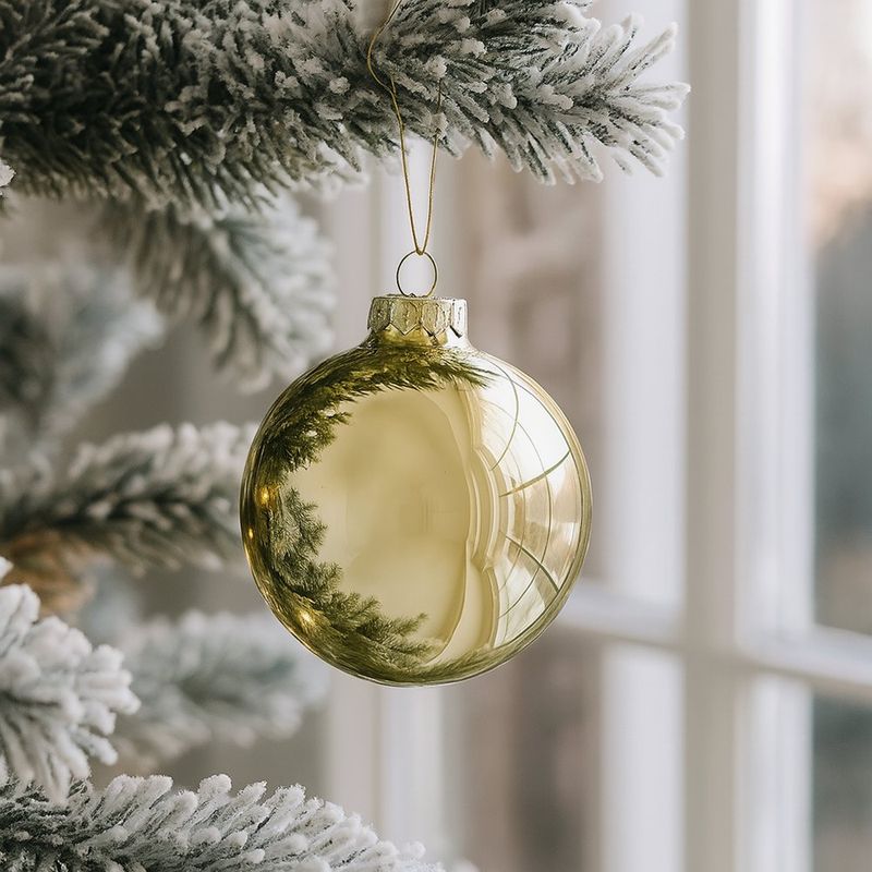 Set de 9 Bombas Navideñas Lisas 8 cm Color Dorado Mate y Brillante