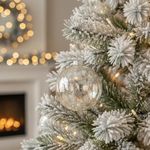 Bomba Navideña Iridiscente 8 cm Color Transparente