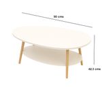 Mesa de Centro Ovalada Blanca