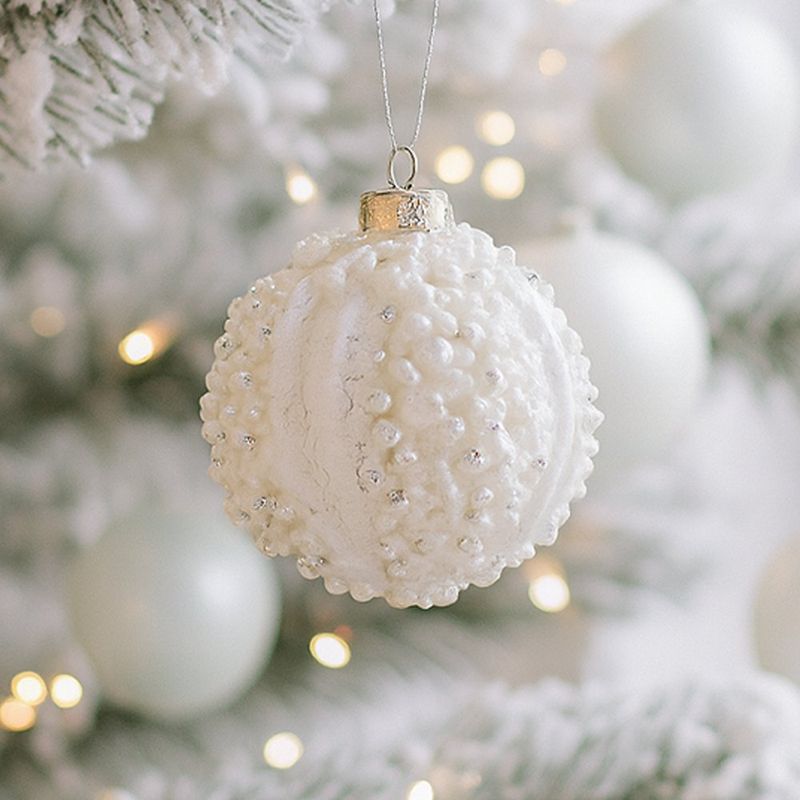 Esfera Navideña con Perlas y Cristales