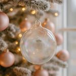 Bomba Navideña con Relleno 10 cm Color Tornasol