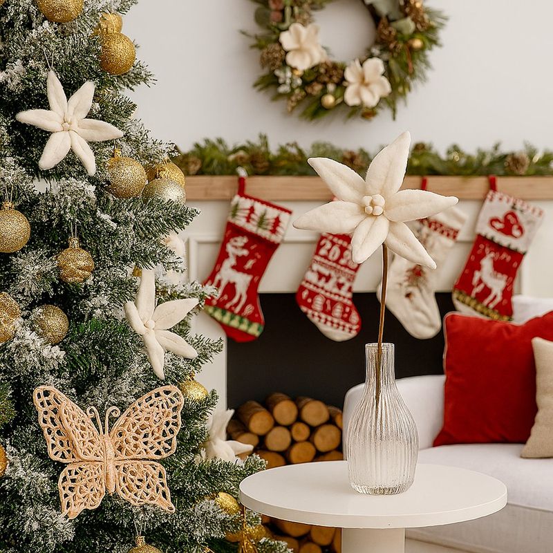 Pascua de Fieltro Blanca Estilo Natural