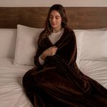 Frazada Aterciopelada Café 200 X 240 Cm