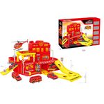 Set de Parqueo Bomberos Fire Rescue Rojo