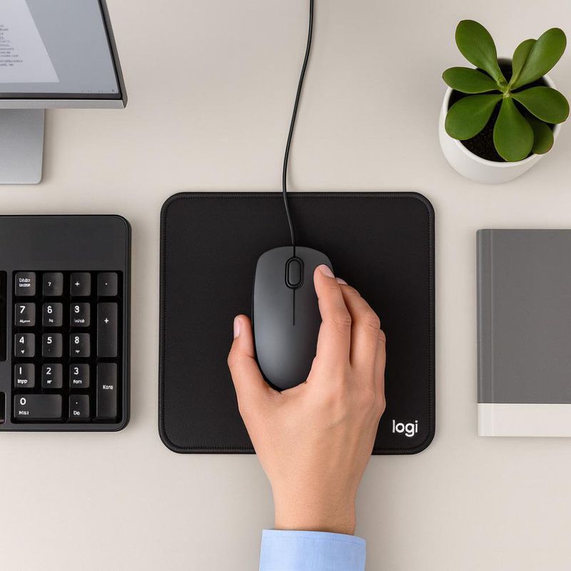 Mouse Alámbrico Negro