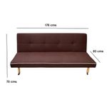 Sofá Cama de Tela Café