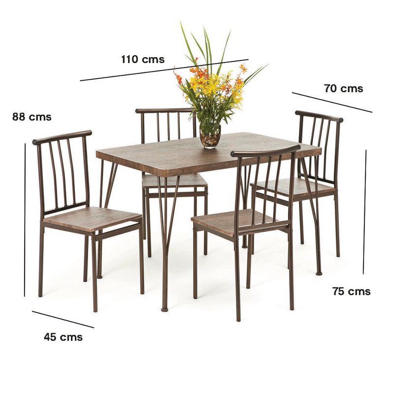 Comedor Rectangular Happy Café 4 Sillas