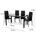 Comedor Rectangular con Mesa de Vidrio