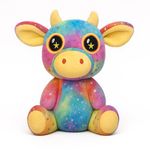 Peluche de Vaca Multicolor con Estrellas tipo Fantasía