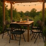 Silla de Metal Plegable Nora Negra