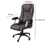 Silla Ejecutiva con Respaldo Alto Café