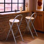 Silla Plegable para Bar y Desayunador Beige