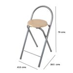 Silla Plegable para Bar y Desayunador Beige