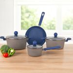 Batería de Cocina con Aluminio Antiadherente Azul 7 Pzas