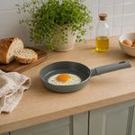 Sartén Mini de Aluminio Antiadherente de 14 cm para Cocina Color Gris Oscuro
