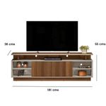 Rack para TV Marte Café y Blanco