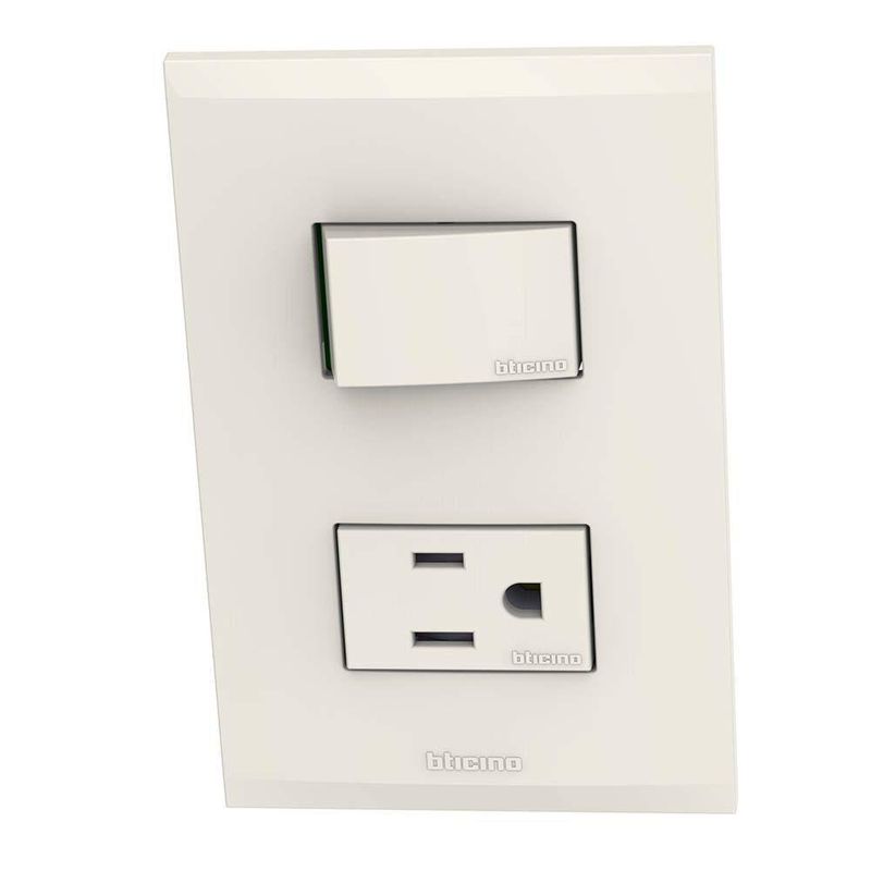 Interruptor + Toma Marfil - Bticino