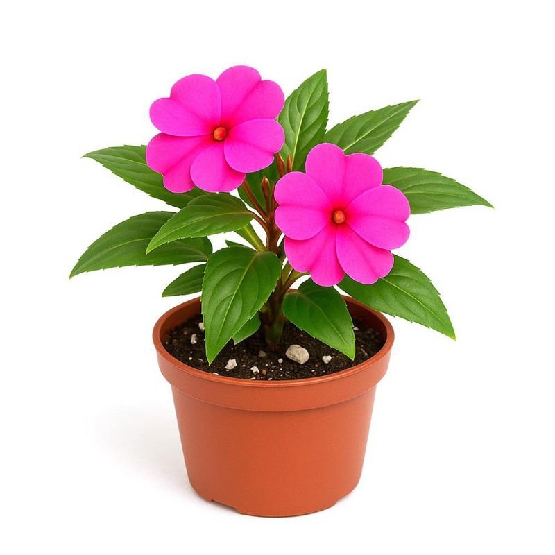 Chatia en Maceta con Flor Rosa Decorativa 6 Cm