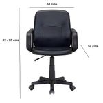 Silla Negra de Altura Ajustable para Oficina Mayer