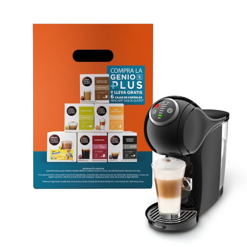 Cafetera Dolce Gusto Genio S Plus + Set de 6 Cajas de Cápsulas de Regalo