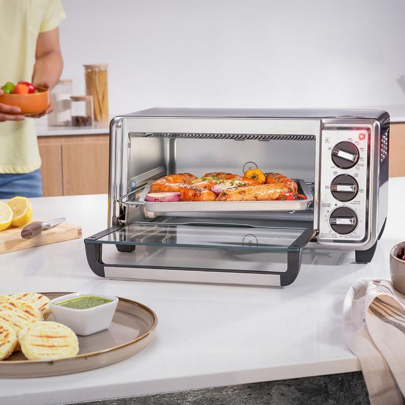 Horno Tostador para 4 Rebanadas con 4 Funciones