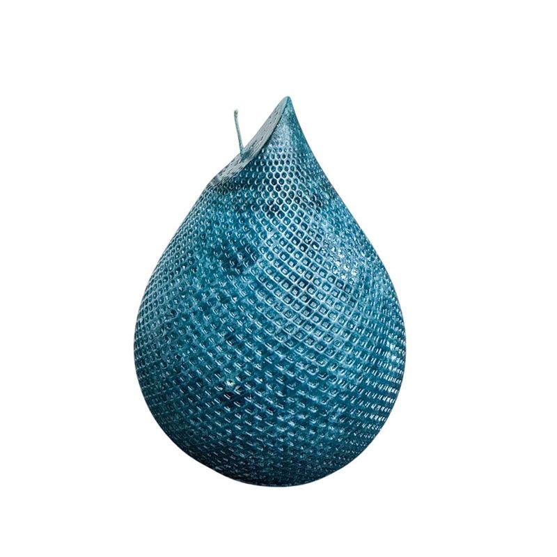 Vela Decorativa Millefiori Gota Texturizada Azul #2