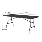 Mesa de Exterior Plegable Oskar Negra