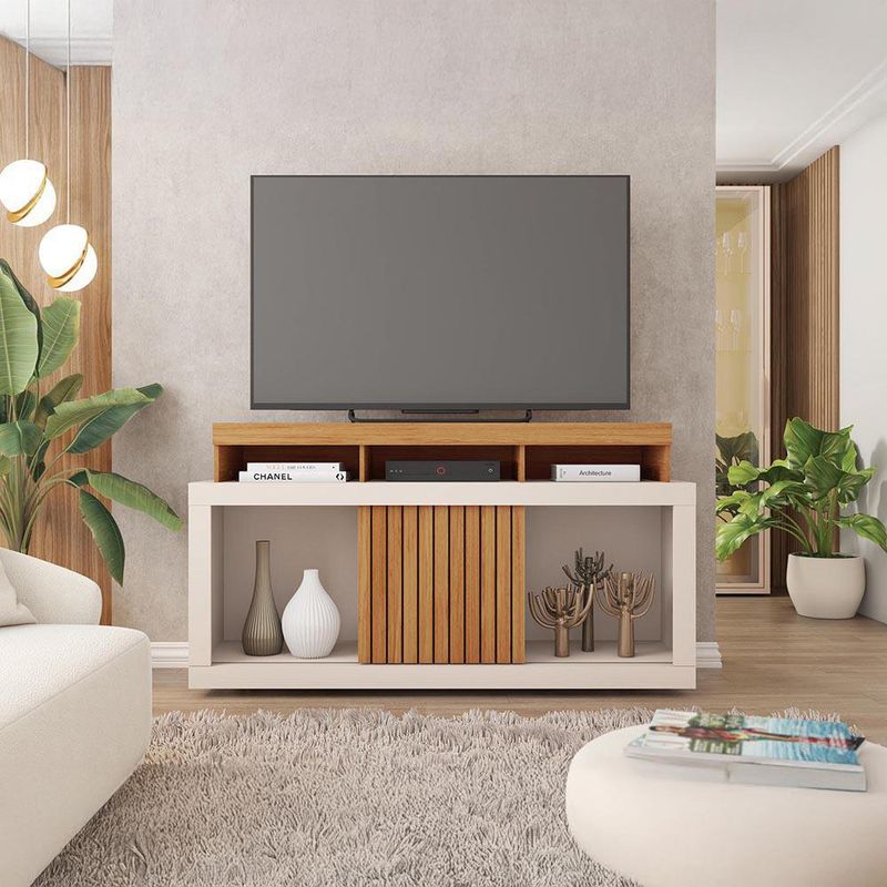 Rack para TV Café y Crema