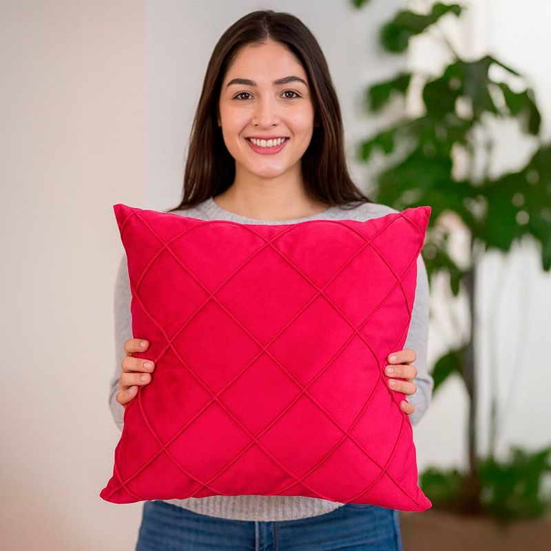Cojín Relleno Decorativo Rojo