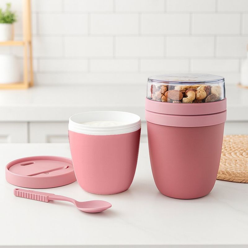 Lonchera Pot Insulada Ellipse Rosada