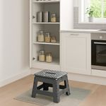 Banco Plegable Plástico Gris