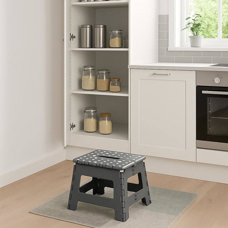 Banco Plegable Plástico Gris