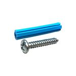 Set de 6 Tornillos Combinados con Tarugo de 10 x 1 1/2 Plg