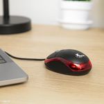 Mouse Óptico Alámbrico Negro XTM195