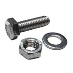 Set de 6 Tornillos Hexagonal Inoxidable 6x20 Mm con Tuerca y Arandela