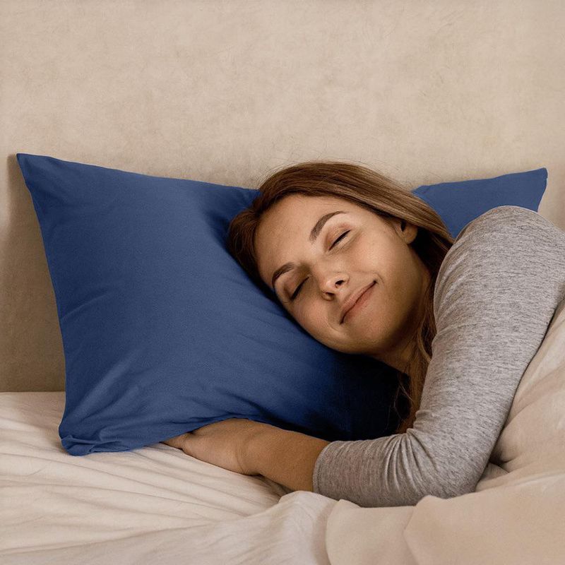 Set de 2 Sobrefundas King de 300 Hilos Azul