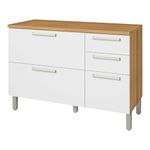 Gabinete de Cocina Burguesa 2 Puertas 3 Gavetas 120 Cm