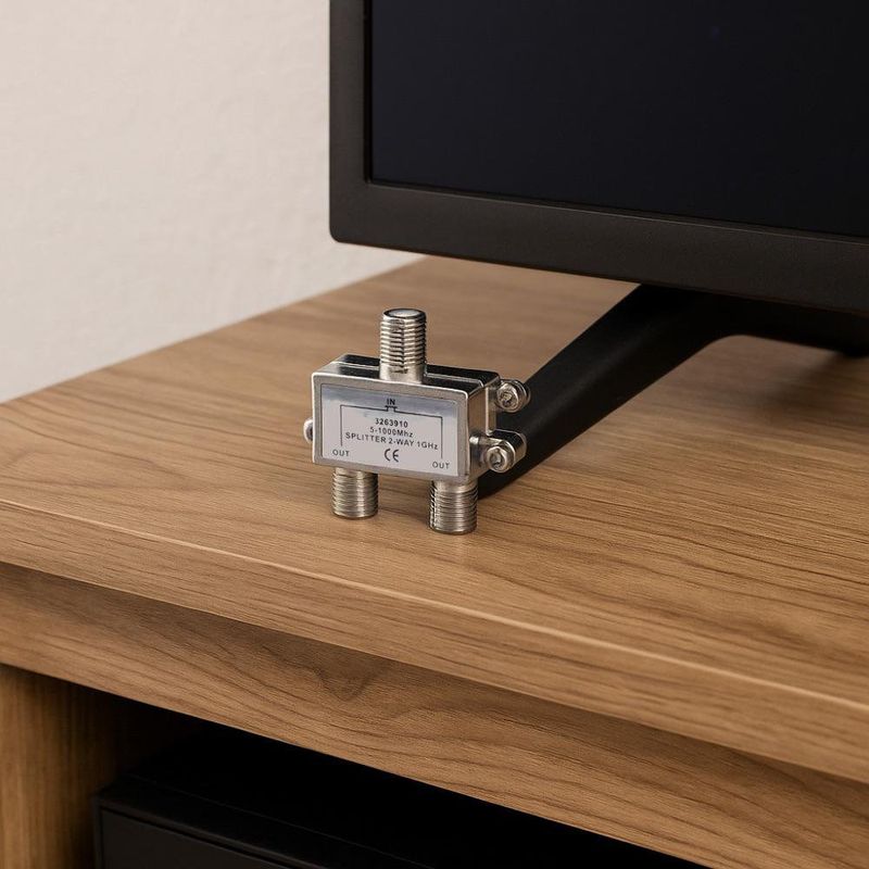 Splitter Coaxial de 2 Salidas para Video TV