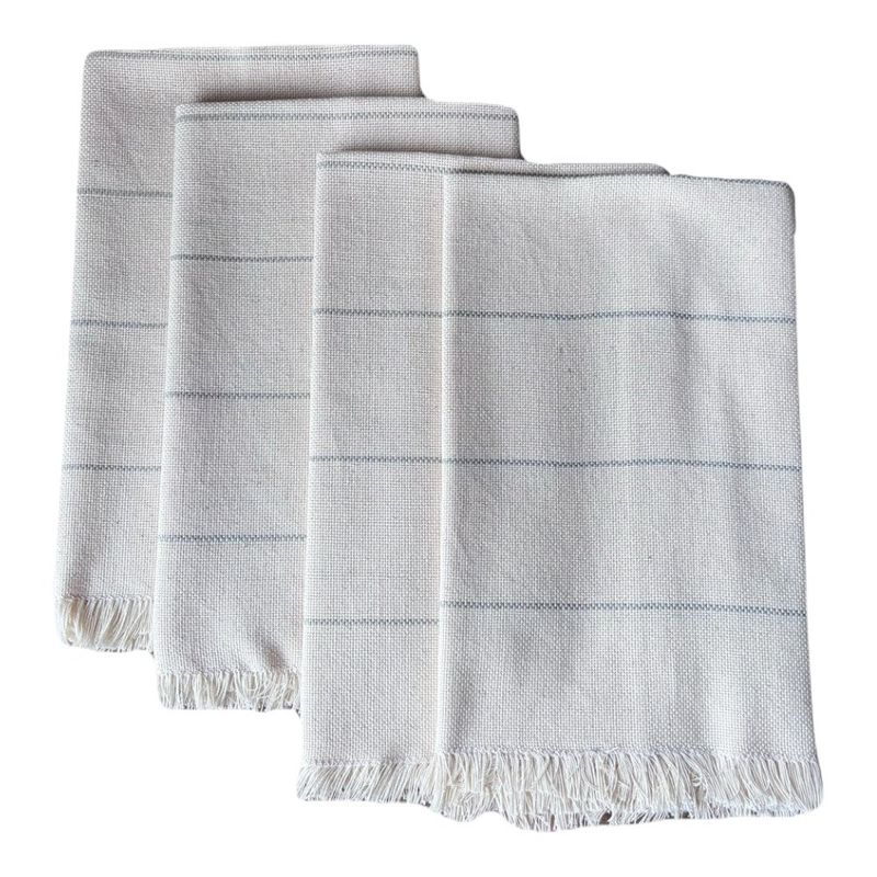 Set de Servilletas Tejidas con Líneas Delgadas