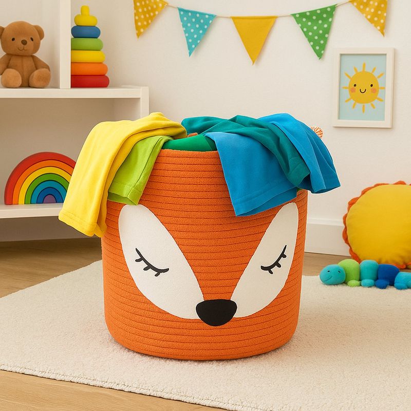 Cesto para Ropa Diseño de Zorro