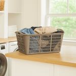Cesta para Lavandería de Plástico 33 L Color Café