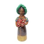 Figura de Barro Mediana con Ramo de Cartuchos