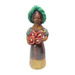 Figura de Barro Grande con Ramo de Cartuchos