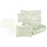 Set de Edredón King 11 Pzas Diseño Mendoza Verde