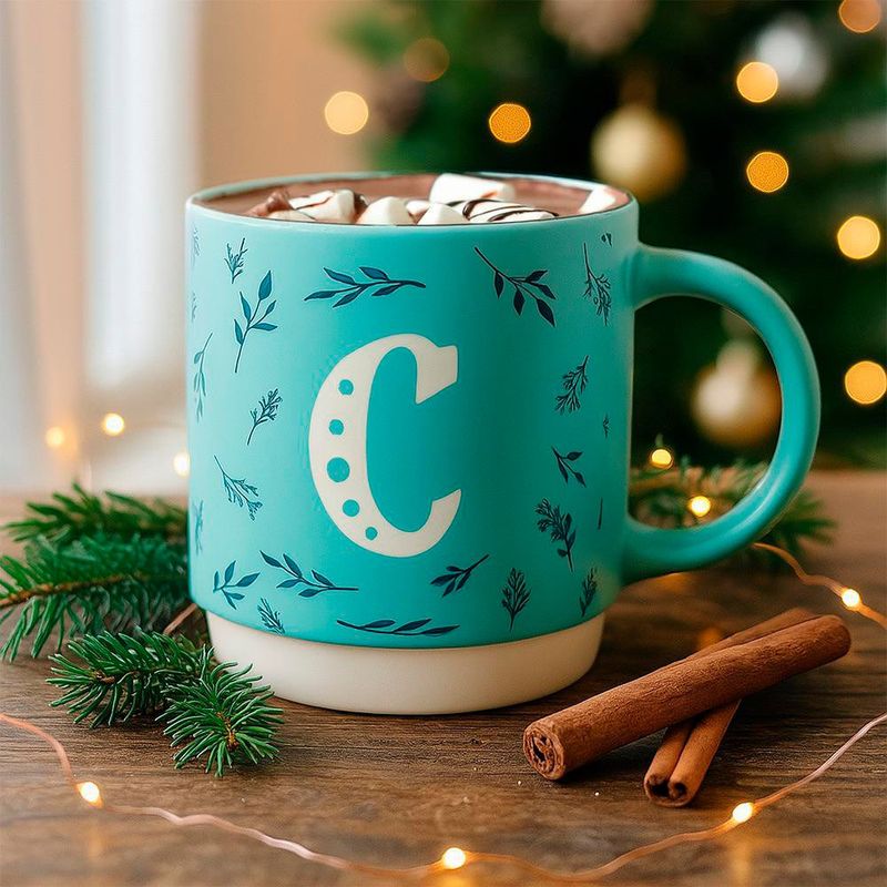Pocillo de Cerámica con Letra C 18.6 Oz