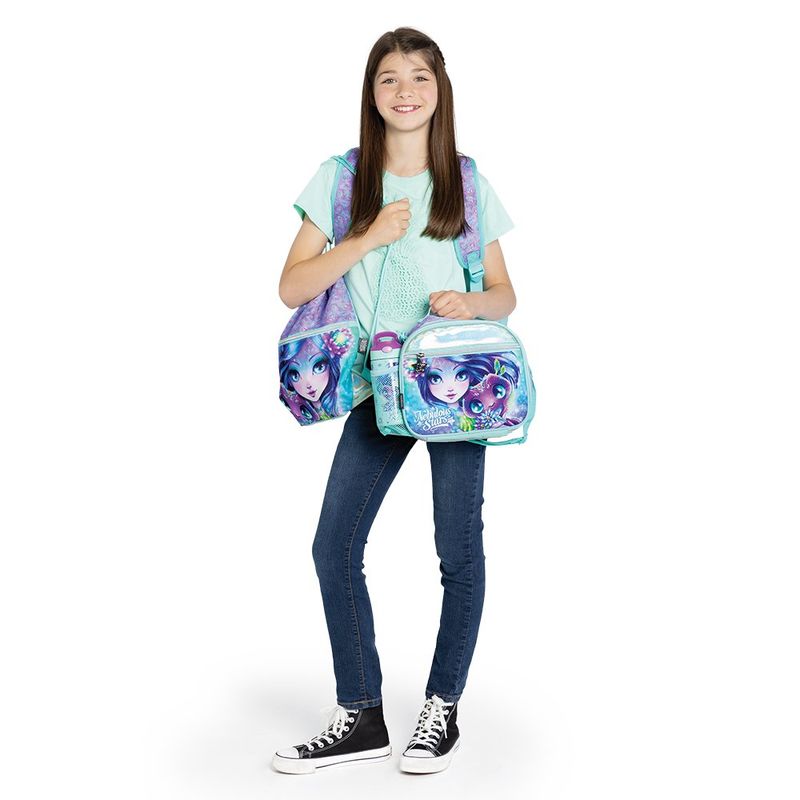 Lonchera Escolar Celeste con Diseño de Fantasía