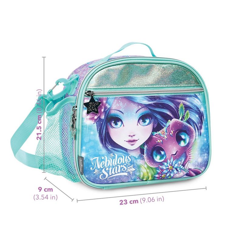 Lonchera Escolar Celeste con Diseño de Fantasía